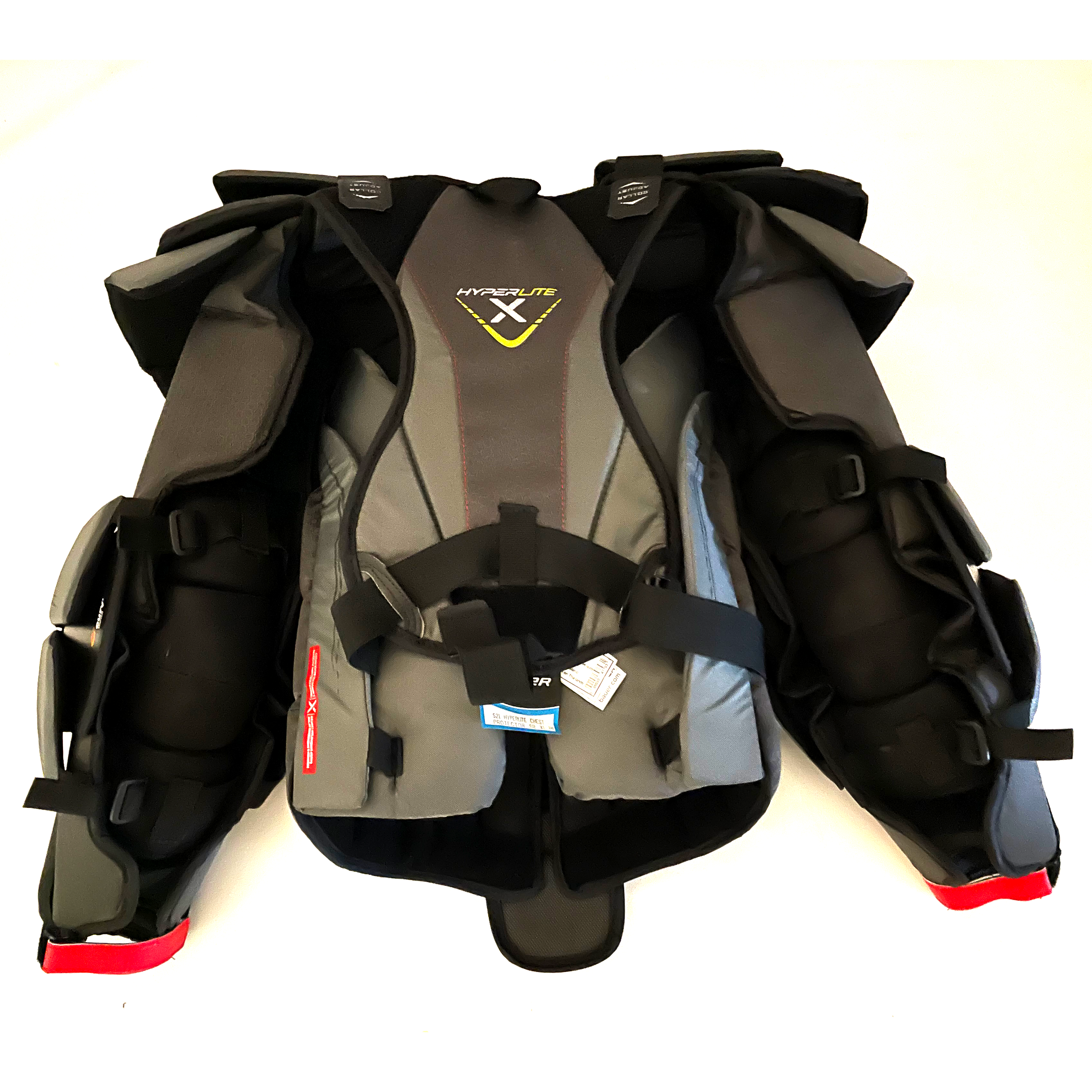 Bauer Vapor Hyperlite – Nouveau plastron de gardien de but Pro Stock (gris)
